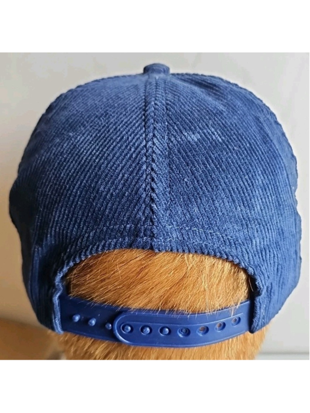 Vintage Irving Nova Scotia Hat Snapback Adjustable Corduroy Blue Gas Oil Petro - Picture 4 of 10